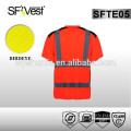 2015 SFVEST Tissu en tricot en polyester Hi Vis Shirt